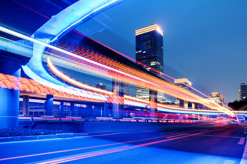 Motion speed effect with City Night