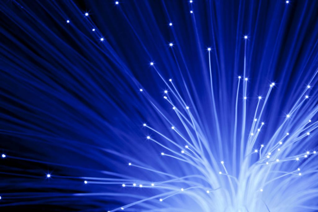 Closeup of fiber optics