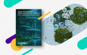 Graphics and image of GeSI's new paper on sustainability and AI